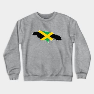 Jamaica National Flag and Map Crewneck Sweatshirt